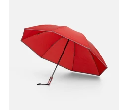 Зонт наоборот складной Futurum со светоотражающим кантом, красный