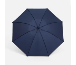 Зонт наоборот складной Futurum со светоотражающим кантом, темно-синий