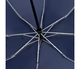 Зонт наоборот складной Futurum со светоотражающим кантом, темно-синий