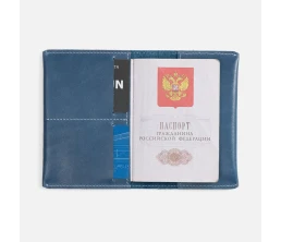 Обложка для паспорта Apache, ver.2, синяя