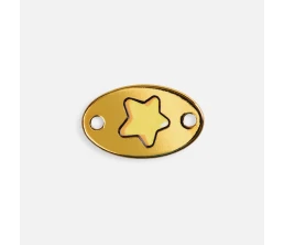 Шильдик металлический Alfa Oval, золотистый