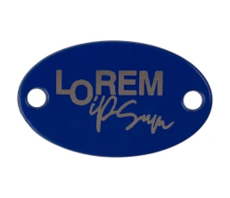 Шильдик металлический Alfa Oval, синий