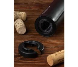 Электрический штопор с ножом для фольги Wine Crime, черный
