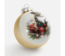 Елочный шар Finery Matt, 10 см, матовый золотистый