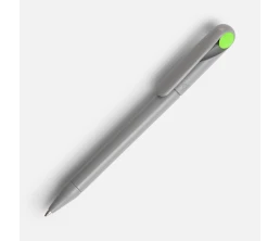 Ручка шариковая Prodir DS1 TMM Dot, серая с ярко-зеленым