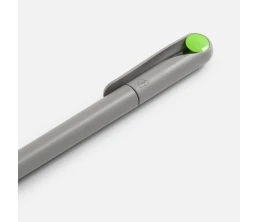 Ручка шариковая Prodir DS1 TMM Dot, серая с ярко-зеленым