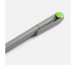 Ручка шариковая Prodir DS1 TMM Dot, серая с ярко-зеленым