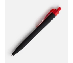 Ручка шариковая Prodir QS01 PRT-T Soft Touch, черная с красным