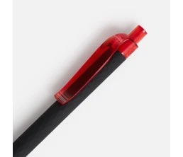 Ручка шариковая Prodir QS01 PRT-T Soft Touch, черная с красным