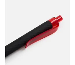 Ручка шариковая Prodir QS01 PRT-T Soft Touch, черная с красным