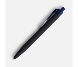 Ручка шариковая Prodir QS01 PRT-T Soft Touch, черная с синим