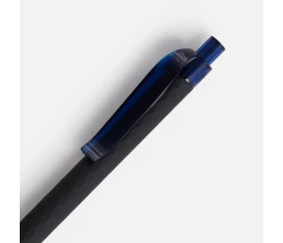 Ручка шариковая Prodir QS01 PRT-T Soft Touch, черная с синим
