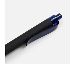 Ручка шариковая Prodir QS01 PRT-T Soft Touch, черная с синим