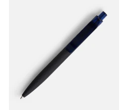 Ручка шариковая Prodir QS01 PRT-T Soft Touch, черная с синим