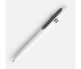 Ручка шариковая Prodir DS5 TSM Metal Clip, белая с серым