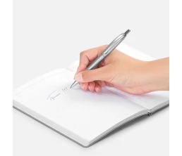 Ручка шариковая Bright Spark, серебристая