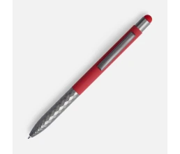 Ручка шариковая Digit Soft Touch со стилусом, красная