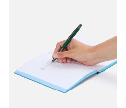 Ручка шариковая Digit Soft Touch со стилусом, зеленая