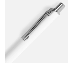 Ручка шариковая Lobby Soft Touch Chrome, белая