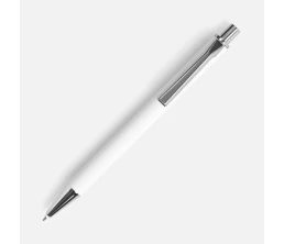 Ручка шариковая Lobby Soft Touch Chrome, белая