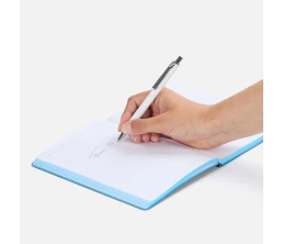 Ручка шариковая Lobby Soft Touch Chrome, белая