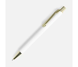 Ручка шариковая Lobby Soft Touch Gold, белая