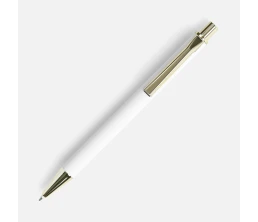 Ручка шариковая Lobby Soft Touch Gold, белая