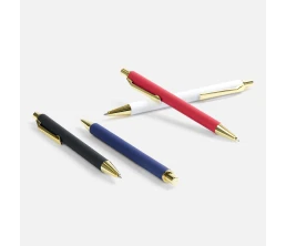 Ручка шариковая Lobby Soft Touch Gold, белая