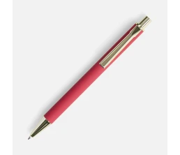 Ручка шариковая Lobby Soft Touch Gold, красная