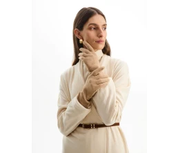 Перчатки Alpine, удлиненные, бежевые