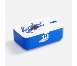 Ланчбокс Lunch Hour, белый с синим