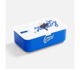 Ланчбокс Lunch Hour, белый с синим