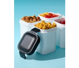 Ланчбокс для снеков Lunch Crunch, белый с черным