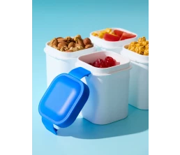 Ланчбокс для снеков Lunch Crunch, белый с синим