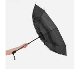 Складной зонт Dome Double с двойным куполом, серый