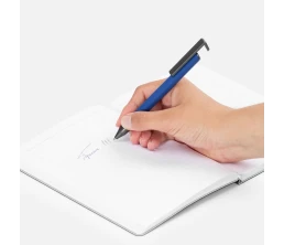 Ручка шариковая Standic с подставкой для телефона, синяя