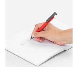 Ручка шариковая Standic с подставкой для телефона, красная