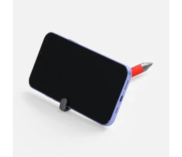 Ручка шариковая Standic с подставкой для телефона, красная