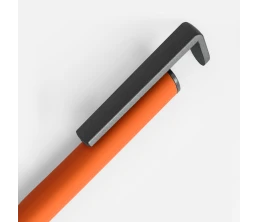 Ручка шариковая Standic с подставкой для телефона, оранжевая