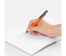 Ручка шариковая Standic с подставкой для телефона, оранжевая