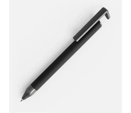 Ручка шариковая Standic с подставкой для телефона, черная
