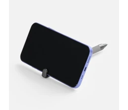 Ручка шариковая Standic с подставкой для телефона, серая