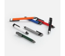 Ручка шариковая Standic с подставкой для телефона, зеленая