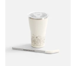 Термостакан Sapporo, белый (молочный)