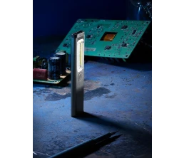 Фонарик-факел аккумуляторный Wallis с магнитом, серый