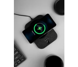 Кружка с подогревом и беспроводной зарядкой Dual Base Plus, черная