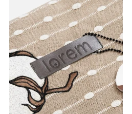 Лейбл кожаный Pasek, S, серый