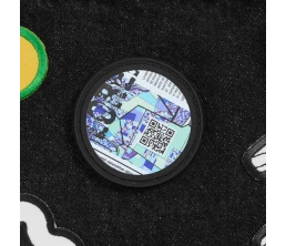 Лейбл из ПВХ с липучкой Menteqo Round, черный