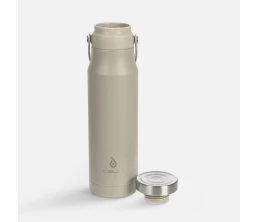 Термобутылка Tateyama, серо-бежевая