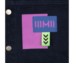 Лейбл тканевый Epsilon, XL, синий